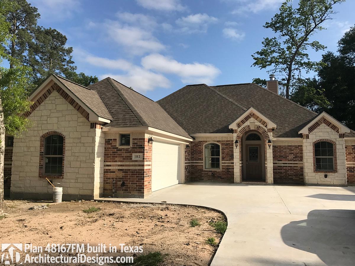 build gallery item - House Plan 48167FM comes to life in Texas!