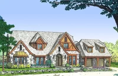 4-Bed House Plan with 2-Story Family Room and Bonus Over Garage