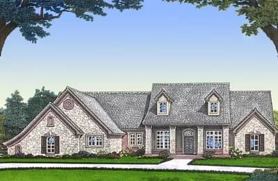 4 Bedroom Home Plan with Attractive Lines