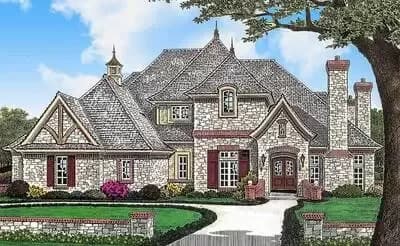 Exquisitely Beautiful European House Plan