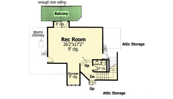 Plan 48308FM: Secret Room in the Study - Floor Plan - Bonus - European, French Country