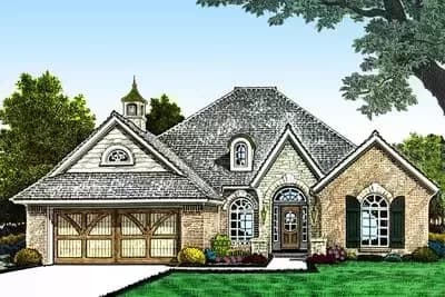 Narrow Lot European Home Plan