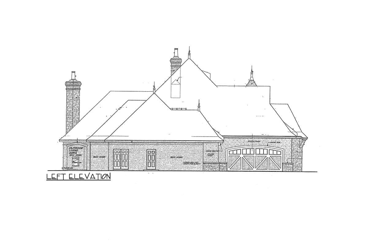 Plan 48328FM: European-style House Plan with Grand Turreted Entry and 2nd Story Sun Deck - Image #6 - European, French Country