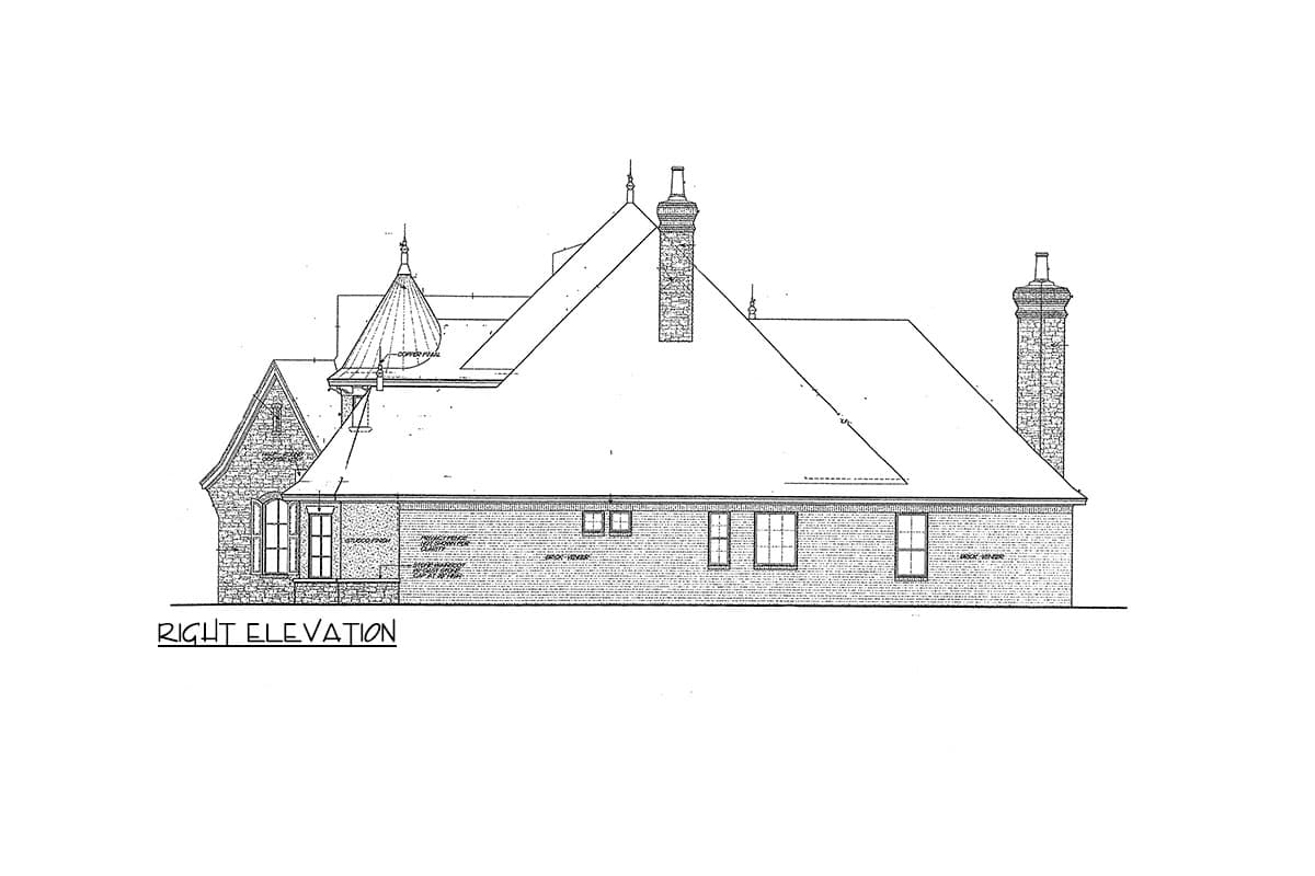 Plan 48328FM: European-style House Plan with Grand Turreted Entry and 2nd Story Sun Deck - Image #8 - European, French Country