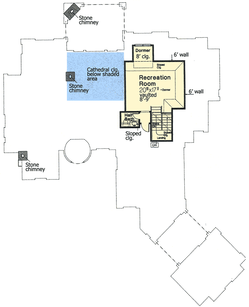 Plan 48354FM: French Country Manor - Floor Plan - Bonus - European, French Country