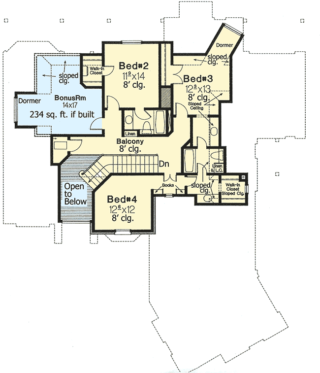 Plan 48364FM: French Country Elegance - Floor Plan - 2nd Floor - European, French Country