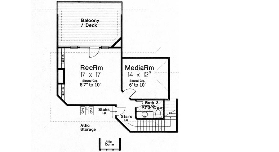 Plan 48377FM: French Country Home Plan with Sunny Study or Hobby Room - Floor Plan - 2nd Floor - European, French Country