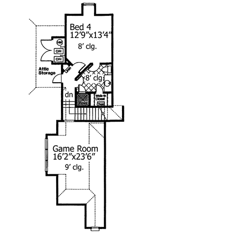 Plan 48384FM: Roomy Master Sitting Area - Floor Plan - 2nd Floor - European, French Country