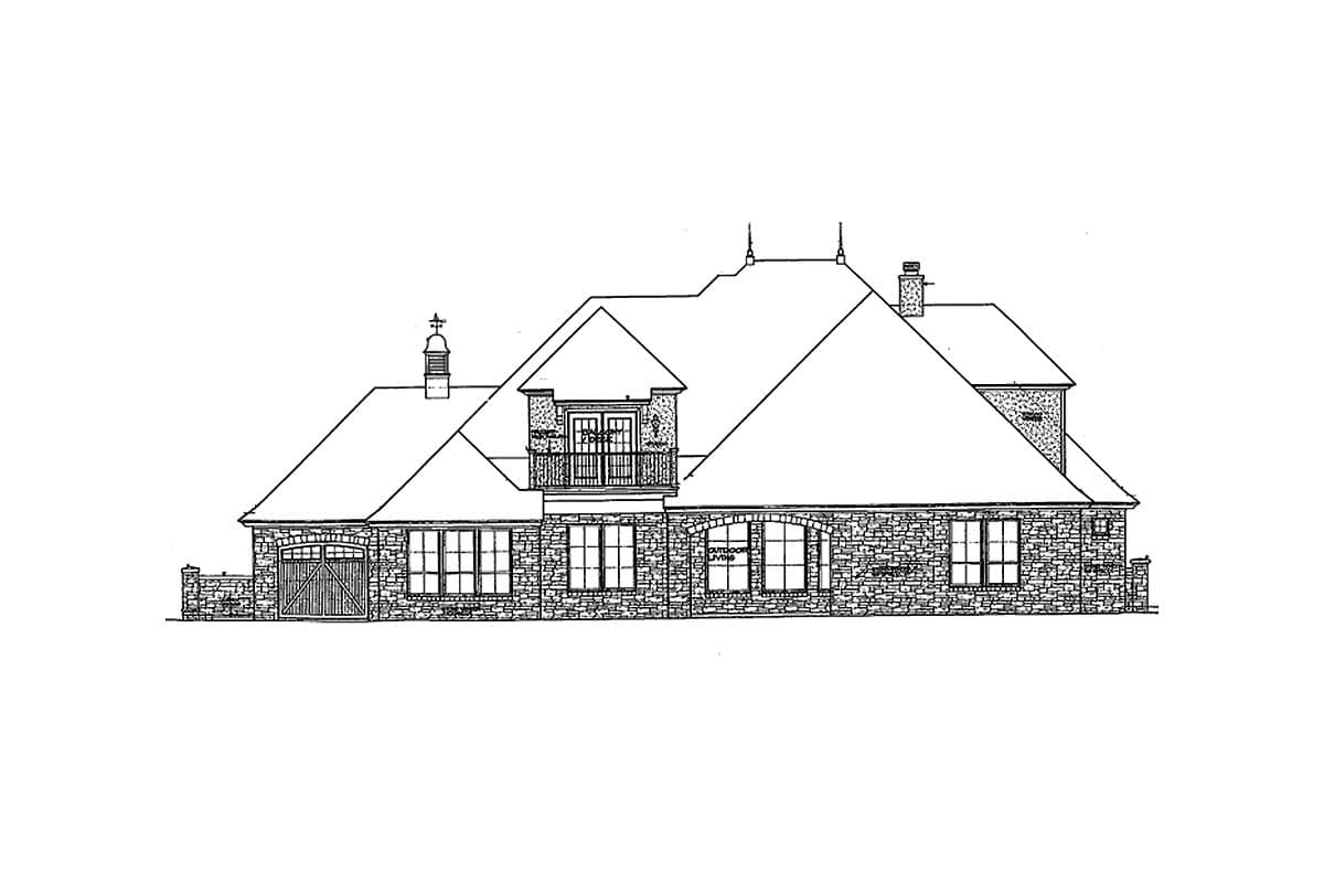 Plan 48417FM: Exciting Second Floor Media Room - Image #4 - European, French Country