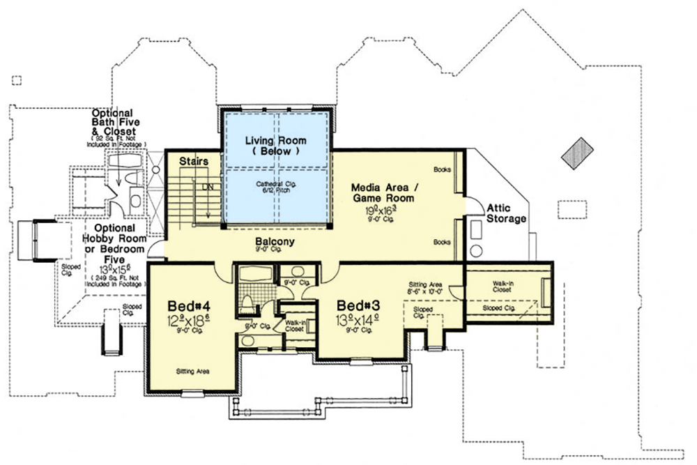 Plan 48435FM: Gorgeous European Manor Home - Floor Plan - 2nd Floor - European, French Country