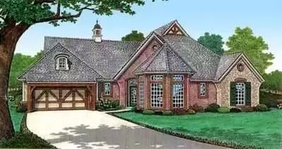 Two Bedroom European House Plan