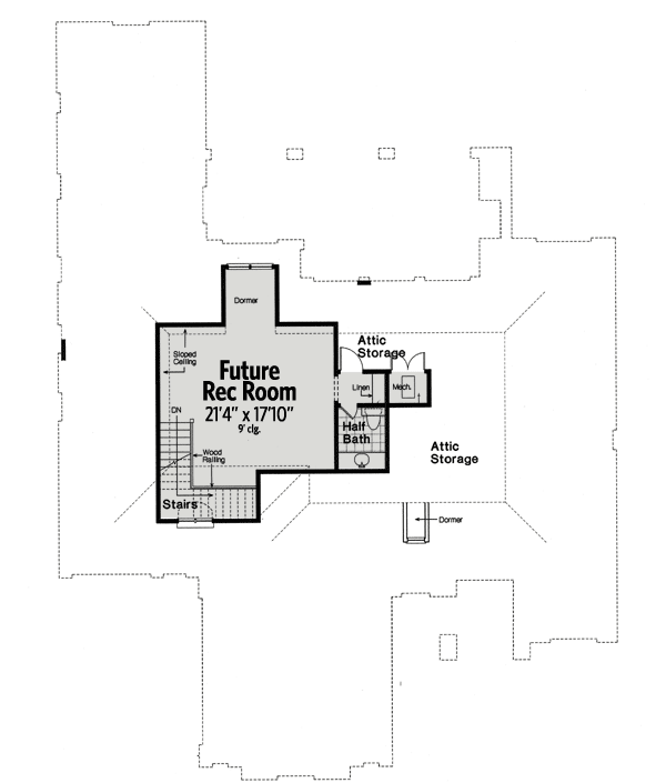 Plan 48480FM: Open Floor Plan and Huge Chef's Kitchen - Floor Plan - Bonus - European, French Country