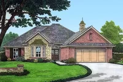 One Level Split Bedroom House Plan