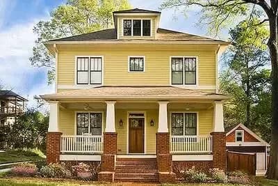 Traditional Four Square House Plan