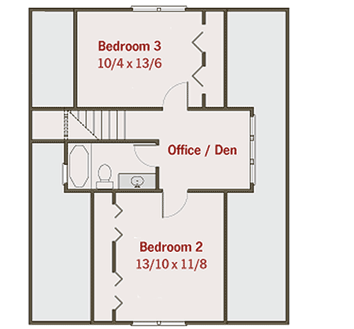 Plan 50101PH: 3 Bedroom Arts & Crafts Bungalow House Plan - Floor Plan - 2nd Floor - Bungalow, Cottage, Country, Craftsman