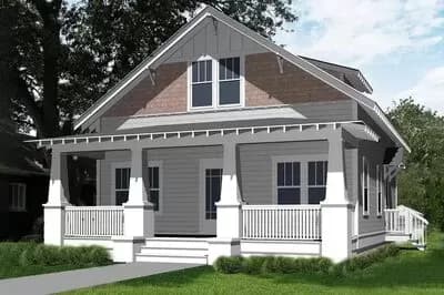 3 Bedroom Arts & Crafts Bungalow House Plan