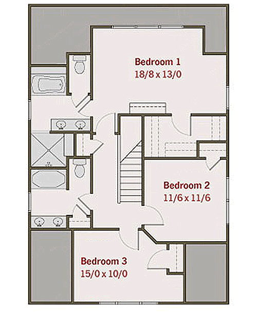 Plan 50102PH: Classic Craftsman Cottage With Flex Room - Floor Plan - 2nd Floor - Bungalow, Country, Craftsman, Northwest