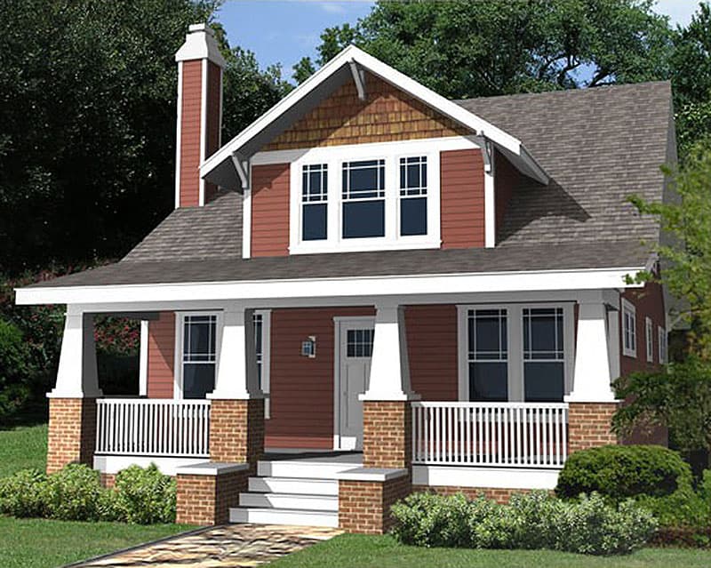 Plan 50102PH: Classic Craftsman Cottage With Flex Room - Image #4 - Bungalow, Country, Craftsman, Northwest