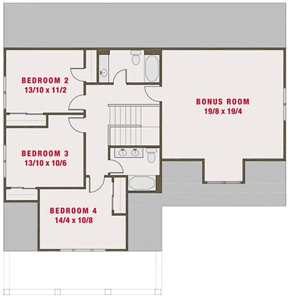 Plan 50104PH: Arts & Crafts Bungalow House Plan - Floor Plan - 2nd Floor - Craftsman, Northwest