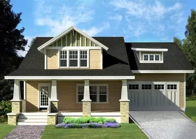Arts & Crafts Bungalow House Plan