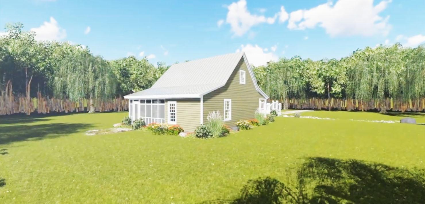 Plan 51000MM: Two-Bedroom Cottage with Options - 800 Sq Ft - Image #8 - Cabin, Cottage, Southern