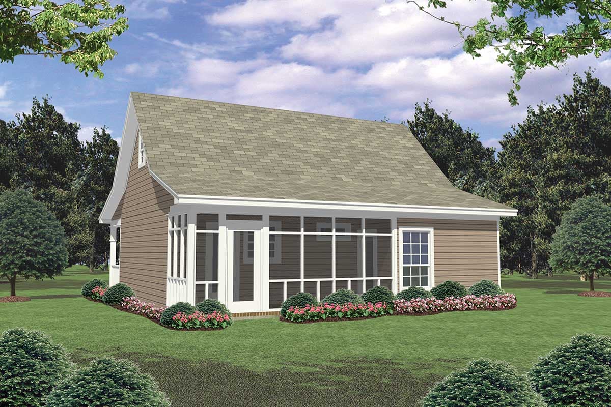 Plan 51000MM: Two-Bedroom Cottage with Options - 800 Sq Ft - Image #17 - Cabin, Cottage, Southern