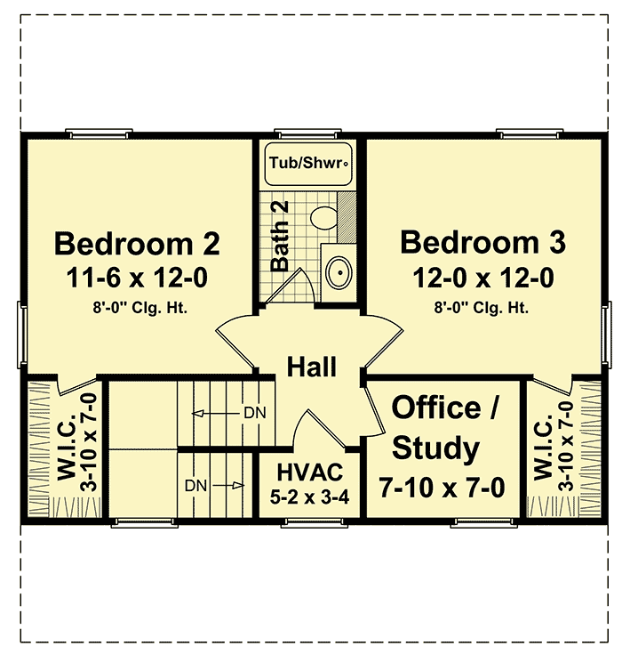 Plan 51016MM: 2-Story Traditional Home Plan with Efficient Use of Space - Floor Plan - 2nd Floor - Country