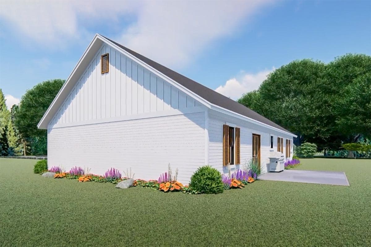 Plan 5104MM: Traditional Home Plan with Curb Appeal - 1400 Sq Ft - Image #4 - Country, Ranch, Traditional