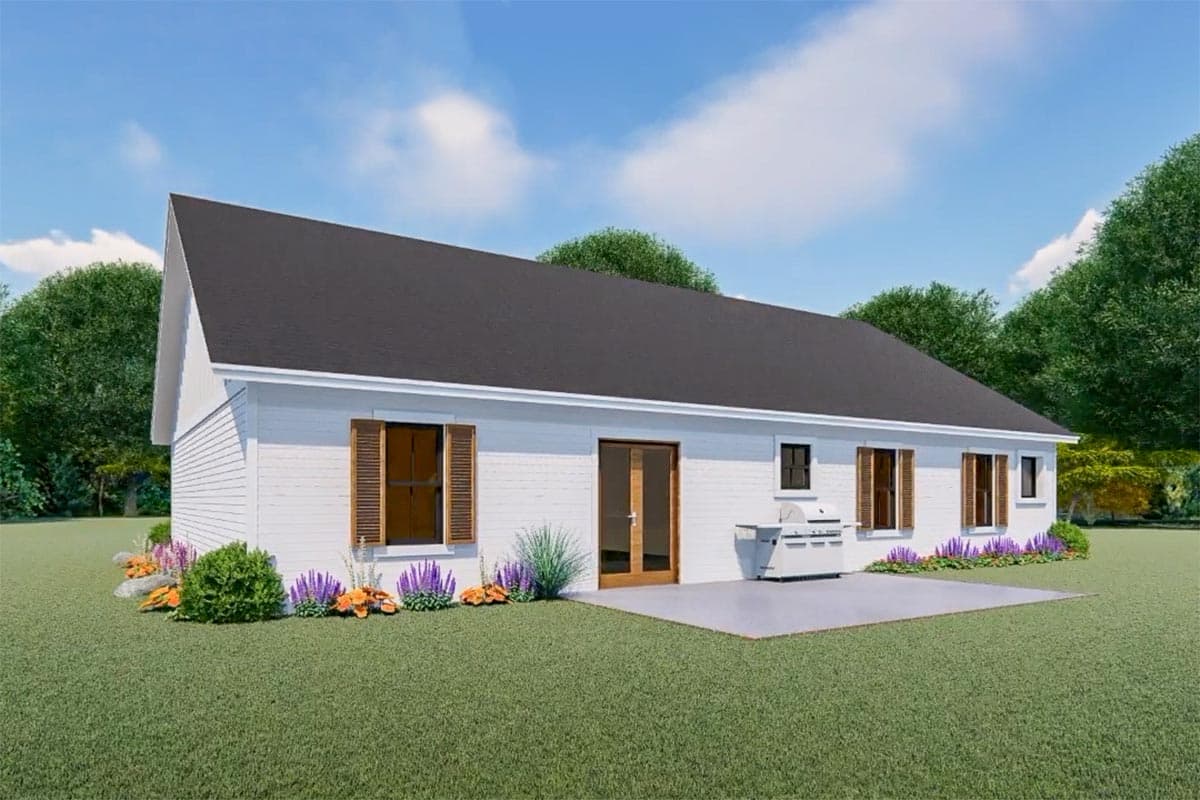 Plan 5104MM: Traditional Home Plan with Curb Appeal - 1400 Sq Ft - Image #5 - Country, Ranch, Traditional