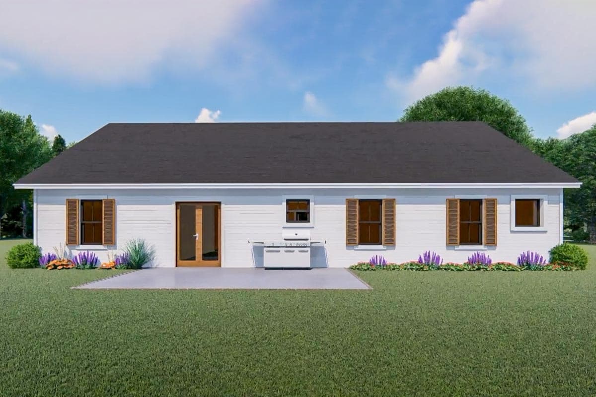 Plan 5104MM: Traditional Home Plan with Curb Appeal - 1400 Sq Ft - Image #6 - Country, Ranch, Traditional