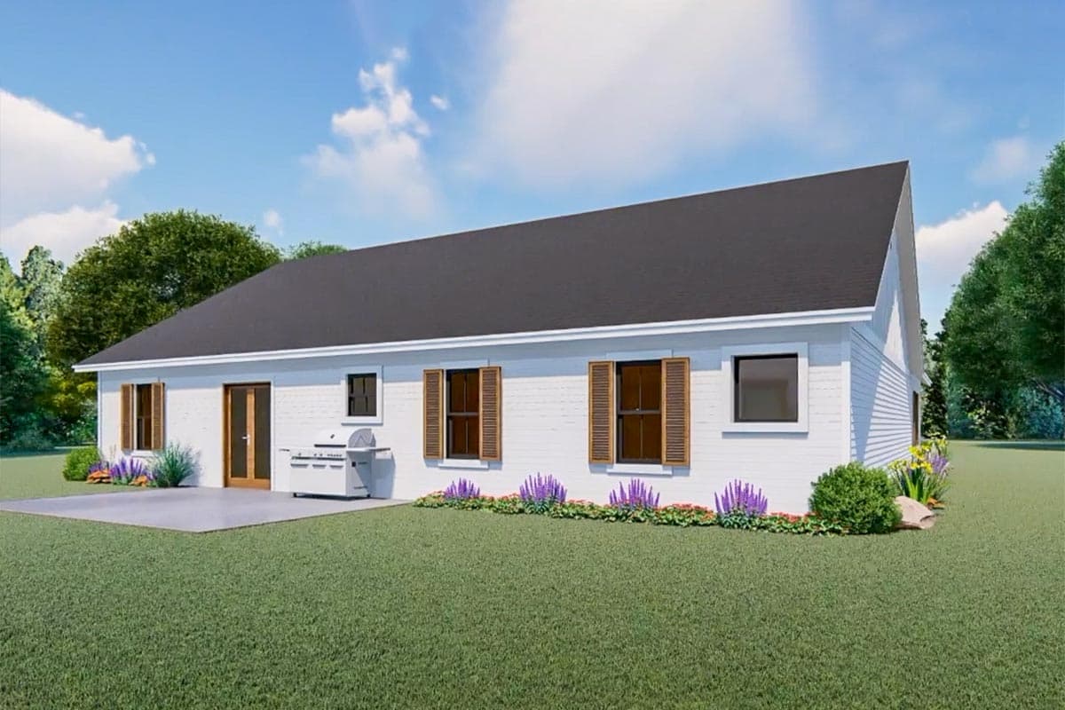 Plan 5104MM: Traditional Home Plan with Curb Appeal - 1400 Sq Ft - Image #7 - Country, Ranch, Traditional