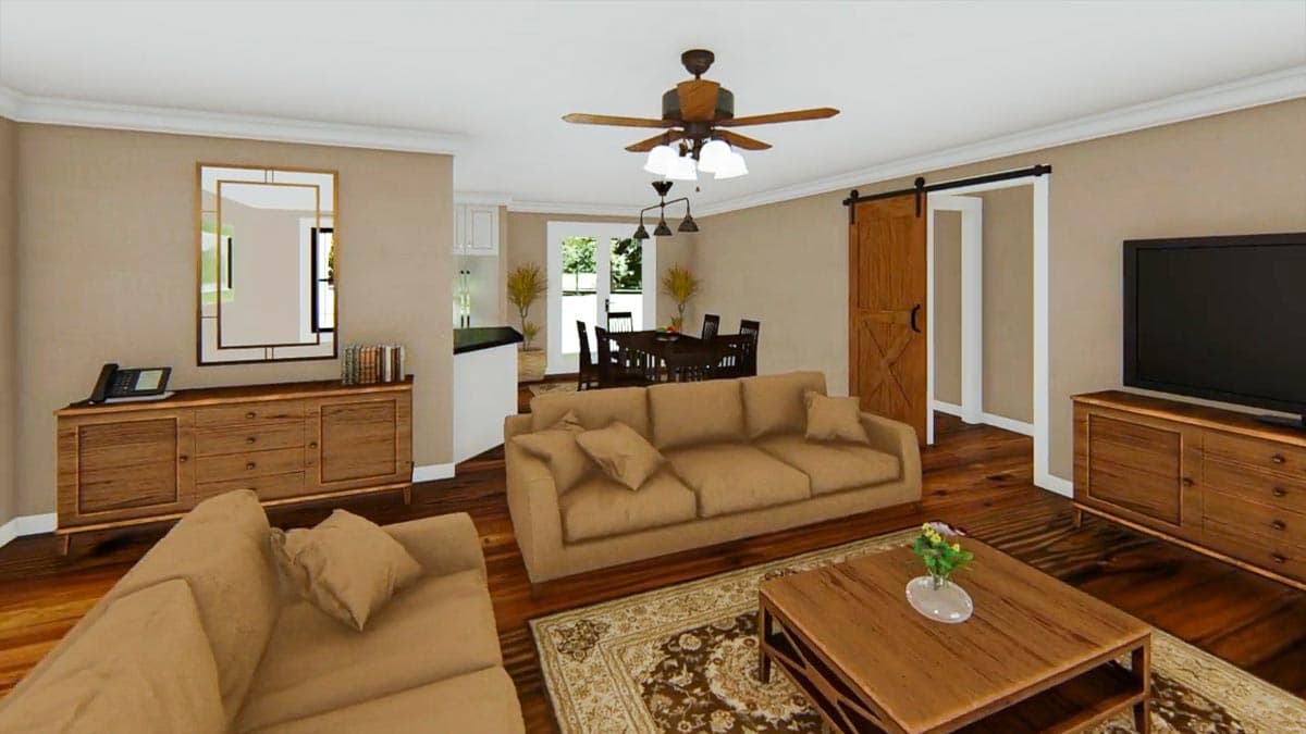 Plan 5104MM: Traditional Home Plan with Curb Appeal - 1400 Sq Ft - Image #15 - Country, Ranch, Traditional