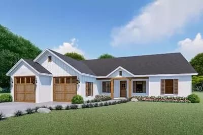 Traditional Home Plan with Curb Appeal - 1400 Sq Ft