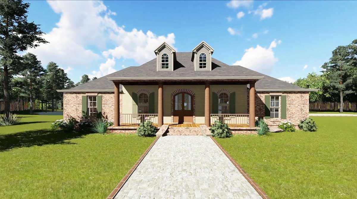 Plan 51054MM: Southern House Plan with Twelve Foot Great Room Ceilings - 2200 Sq Ft - Image #5 - Acadian, French Country, Louisiana-Style, Southern