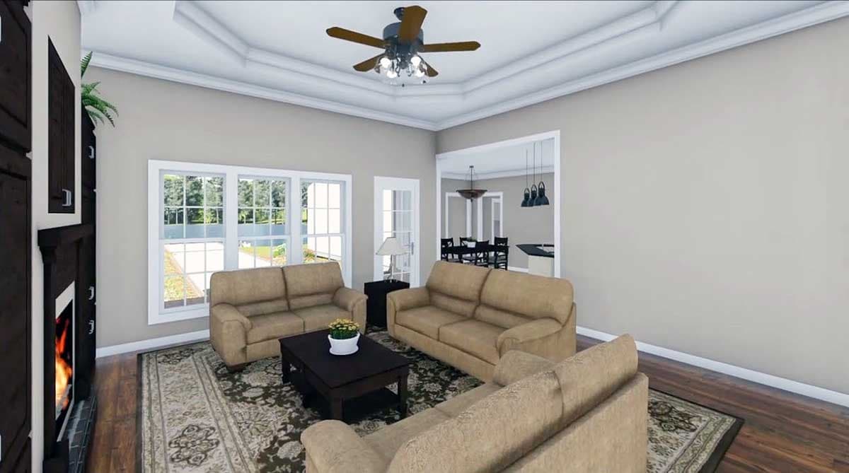 Plan 51054MM: Southern House Plan with Twelve Foot Great Room Ceilings - 2200 Sq Ft - Image #10 - Acadian, French Country, Louisiana-Style, Southern