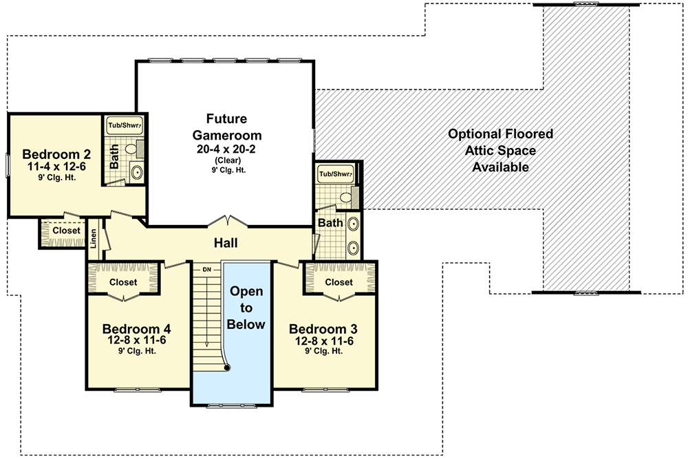 Plan 51059MM: Country Beauty with Wraparound Porch - Floor Plan - 2nd Floor - Country, Farmhouse, Traditional