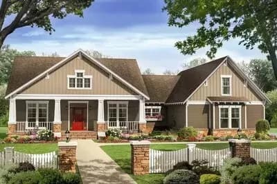 Captivating Craftsman House Planwith Options