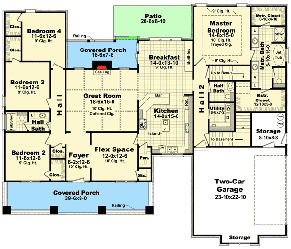 Plan 51093MM: Beautiful Craftsman Design with Options - Floor Plan - Main Level - Craftsman, Northwest
