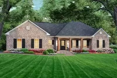 Highly Functional Split-Bedroom Floorplan