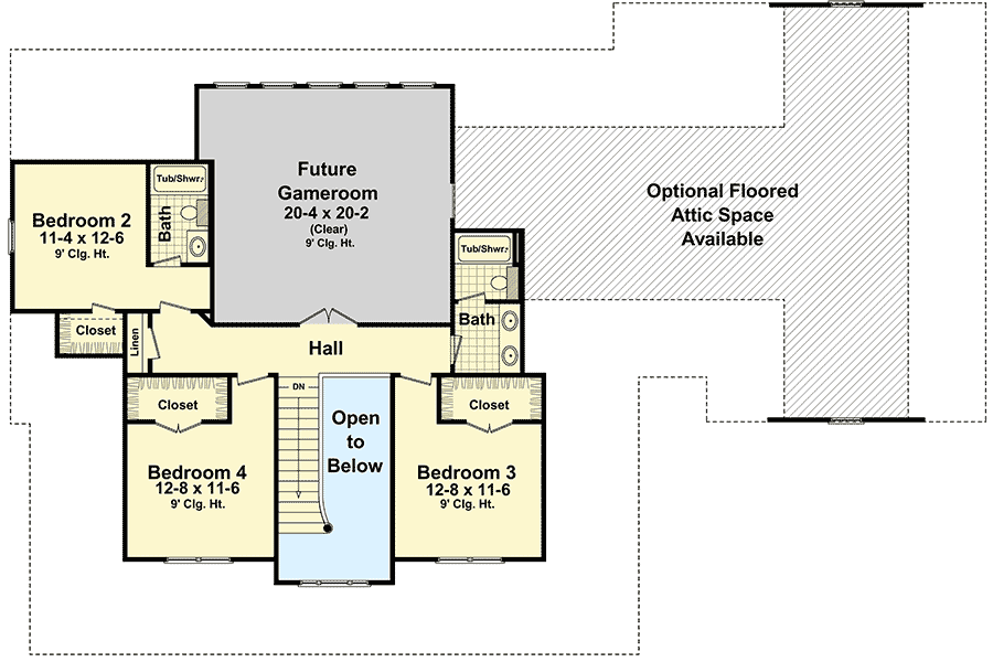 Plan 51118MM: Country Beauty with Wraparound Porch - Floor Plan - 2nd Floor - Country, Farmhouse, Traditional