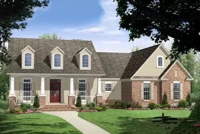 Country Styling With Dormers and Bonus