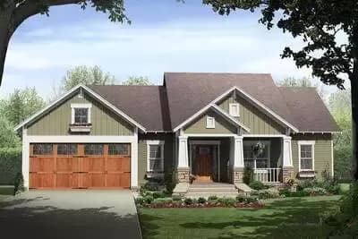 Vaulted Great Room Craftsman Country