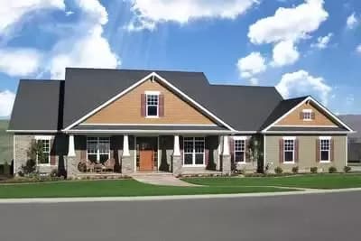 4 Bed Craftsman with Gabled Porch