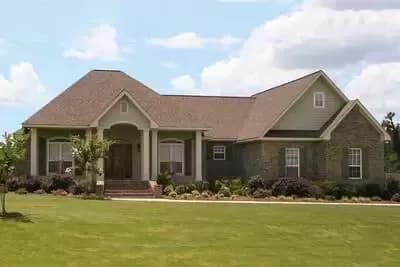 Country Home Plan with Split Bedrooms and Lots of Options