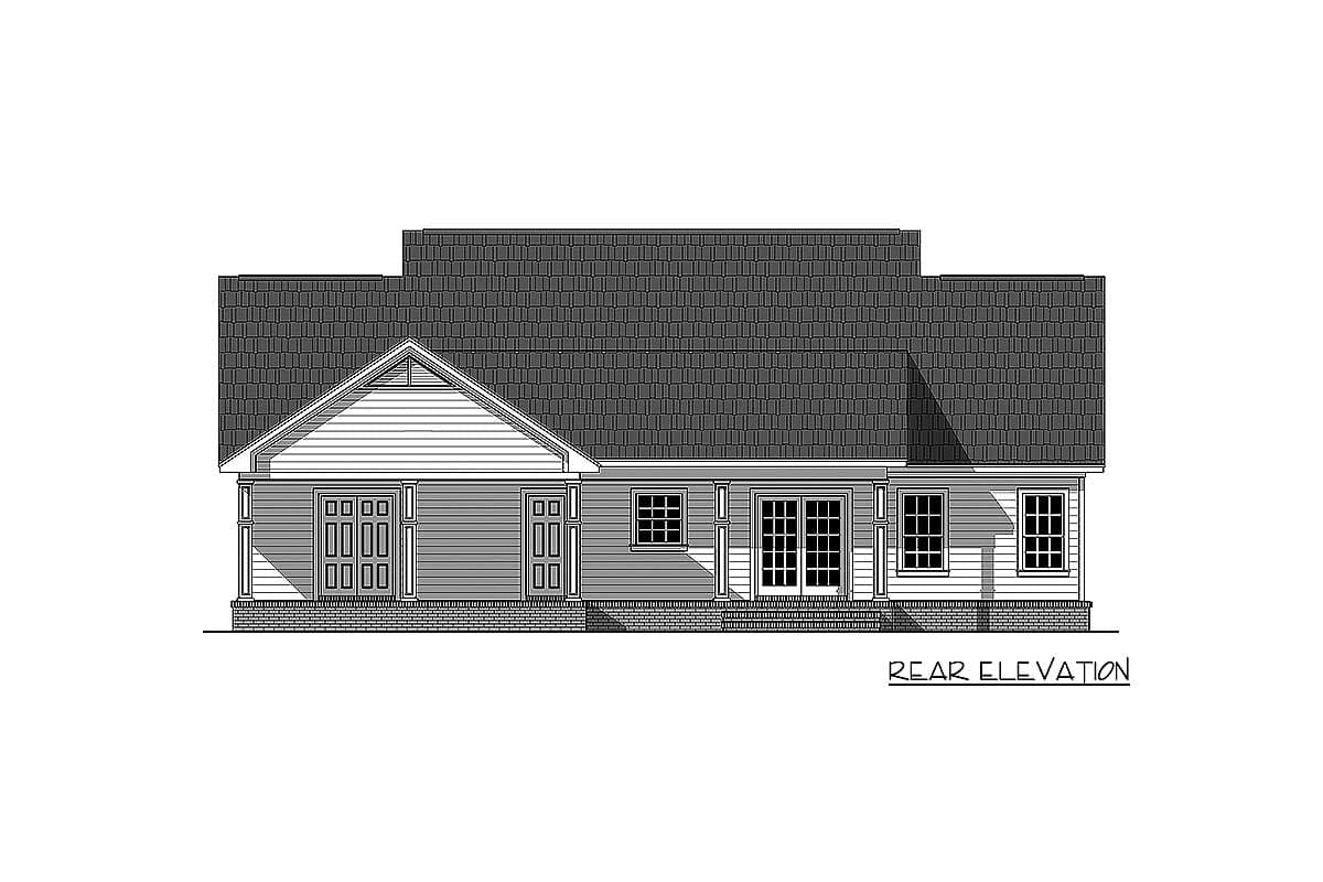 Plan 51178MM: House Plan with Country Porch with Gable Above - 1658 Sq Ft - Image #4 - Country, Traditional