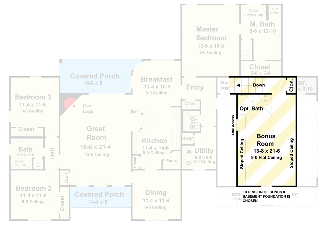 Plan 5121MM: Beautiful Split Bedroom House Plan - Floor Plan - Bonus Level - Country, Ranch, Southern, Traditional