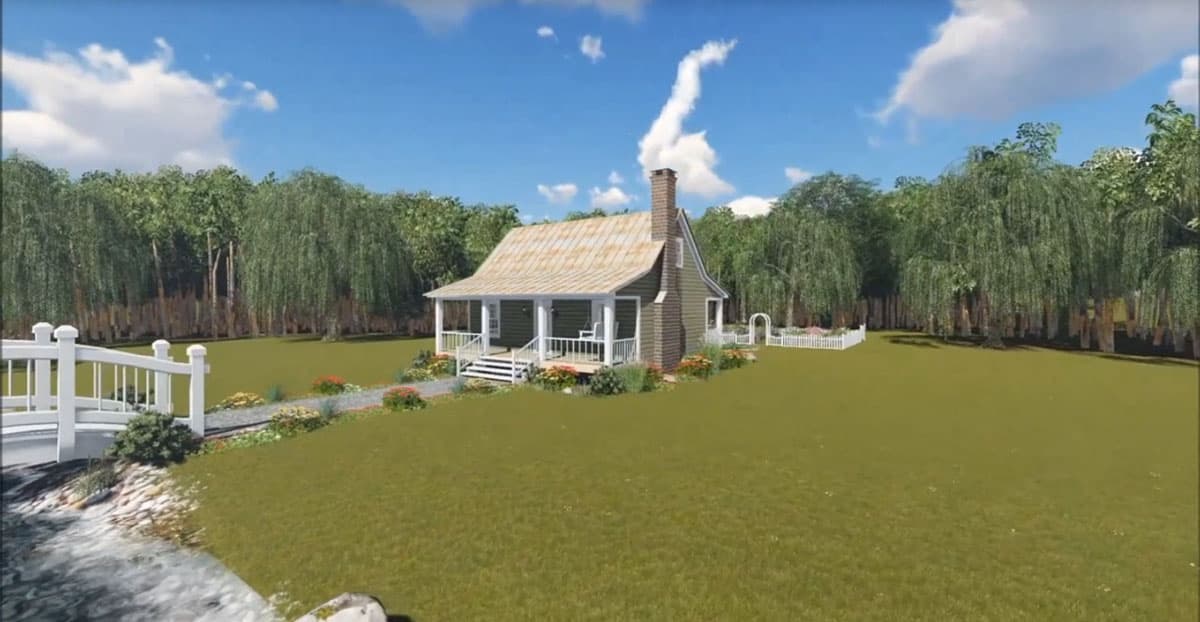 Plan 5141MM: Down Home Style and Comfort - 600 Sq Ft - Image #4 - Cabin, Cottage, Country, Traditional
