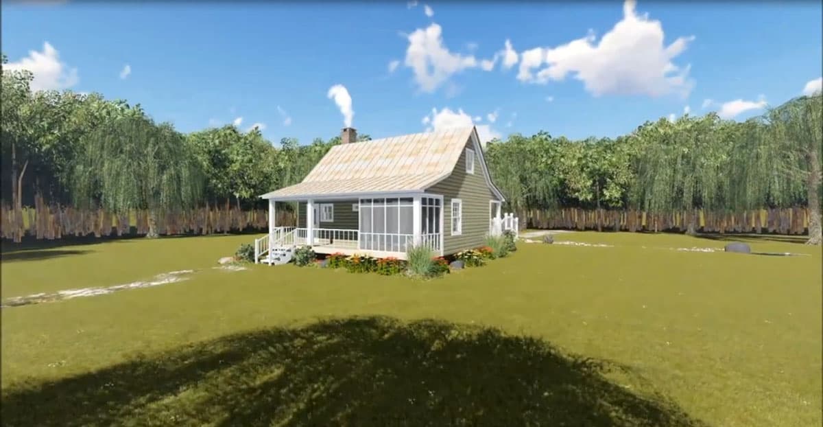 Plan 5141MM: Down Home Style and Comfort - 600 Sq Ft - Image #6 - Cabin, Cottage, Country, Traditional