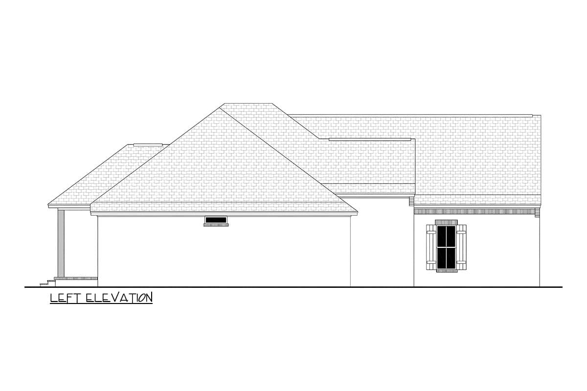 Plan 51722HZ: Flexible French Country House Plan with 3 to 5 Beds - 2180 Sq Ft - Image #5 - Acadian, French Country, Louisiana-Style, Southern