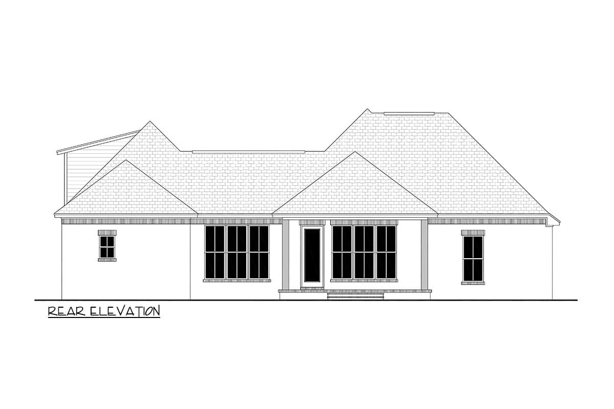 Plan 51722HZ: Flexible French Country House Plan with 3 to 5 Beds - 2180 Sq Ft - Image #6 - Acadian, French Country, Louisiana-Style, Southern